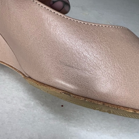 SALVATORE FERRAGAMO WOMENS PEEP TOE WEDGES LIGHT BEIGE SZ 9 - Picture 8 of 10